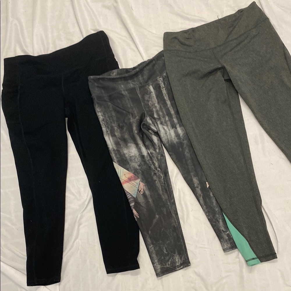 Stylish Kids Leggings Set - Black, Gray, Multicolor